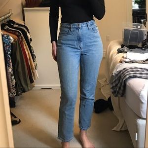 Iris denim blue high waisted jeans